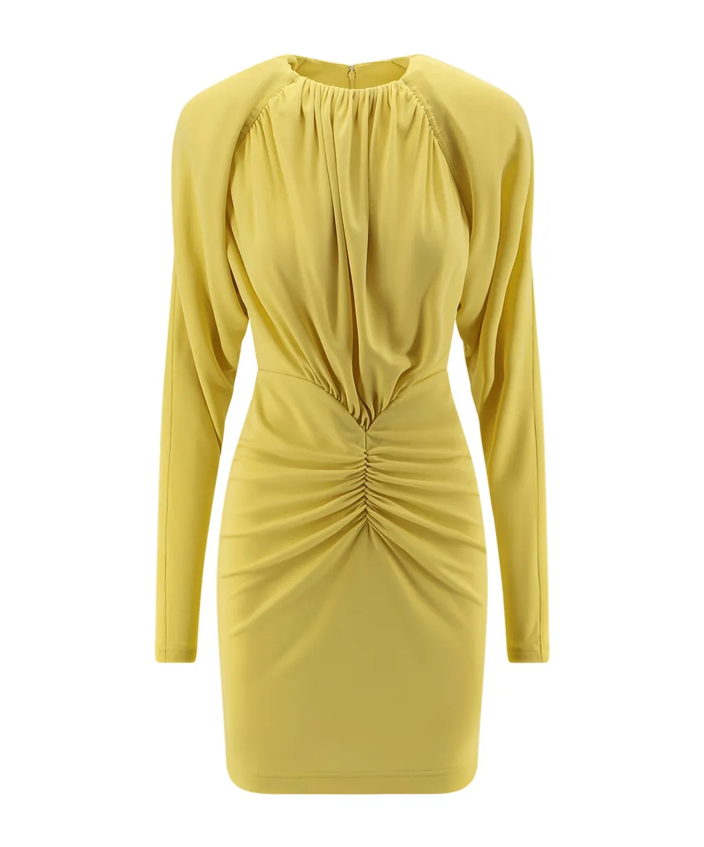 Stella Mccartney Pleated Jersey Long-Sleeved Midi Dress