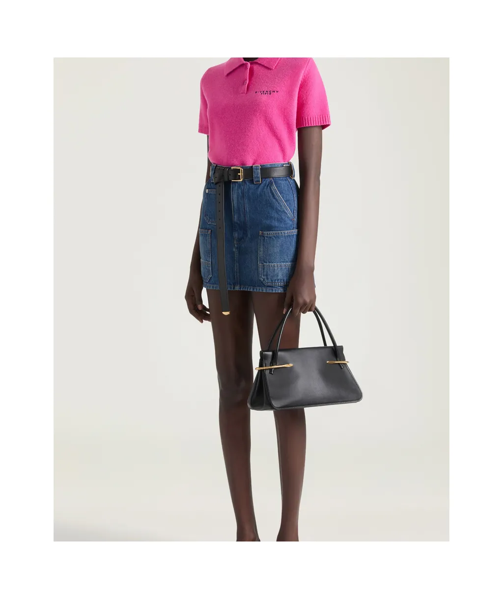 Givenchy Logo-Embroidered Denim Mini Skirt