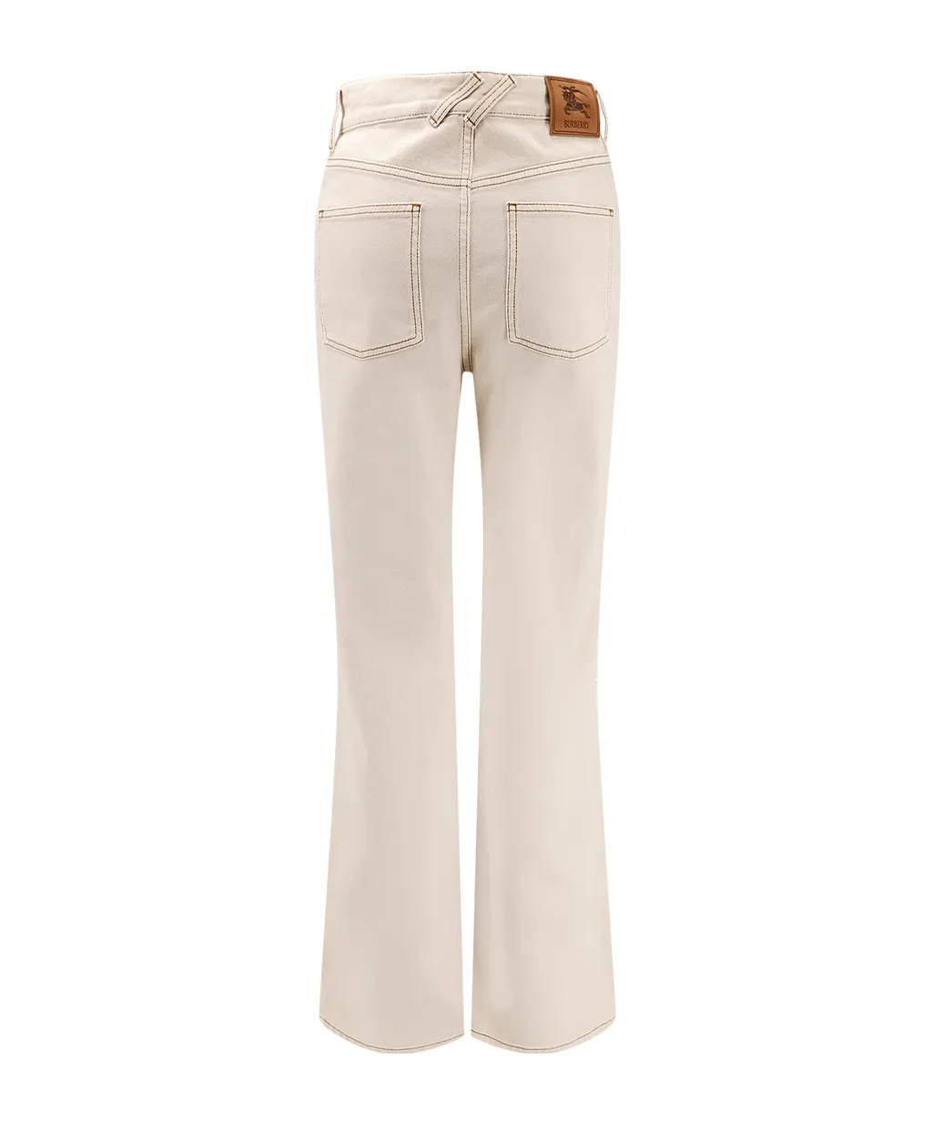 Burberry Logo Patch Flared Jeans