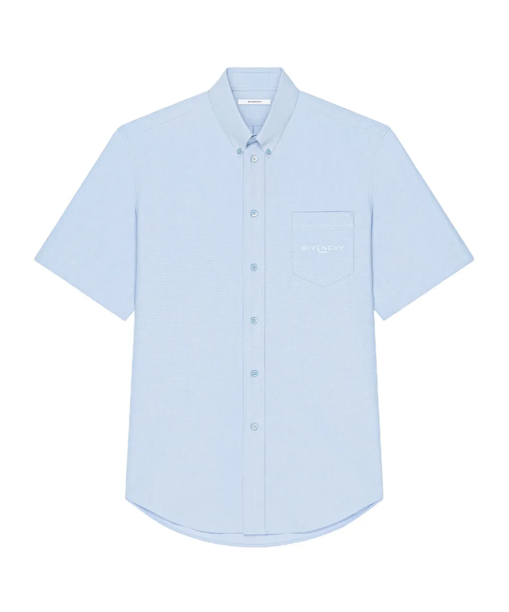 Shirt In Cotton Oxford With Givenchy Paris Jacquard