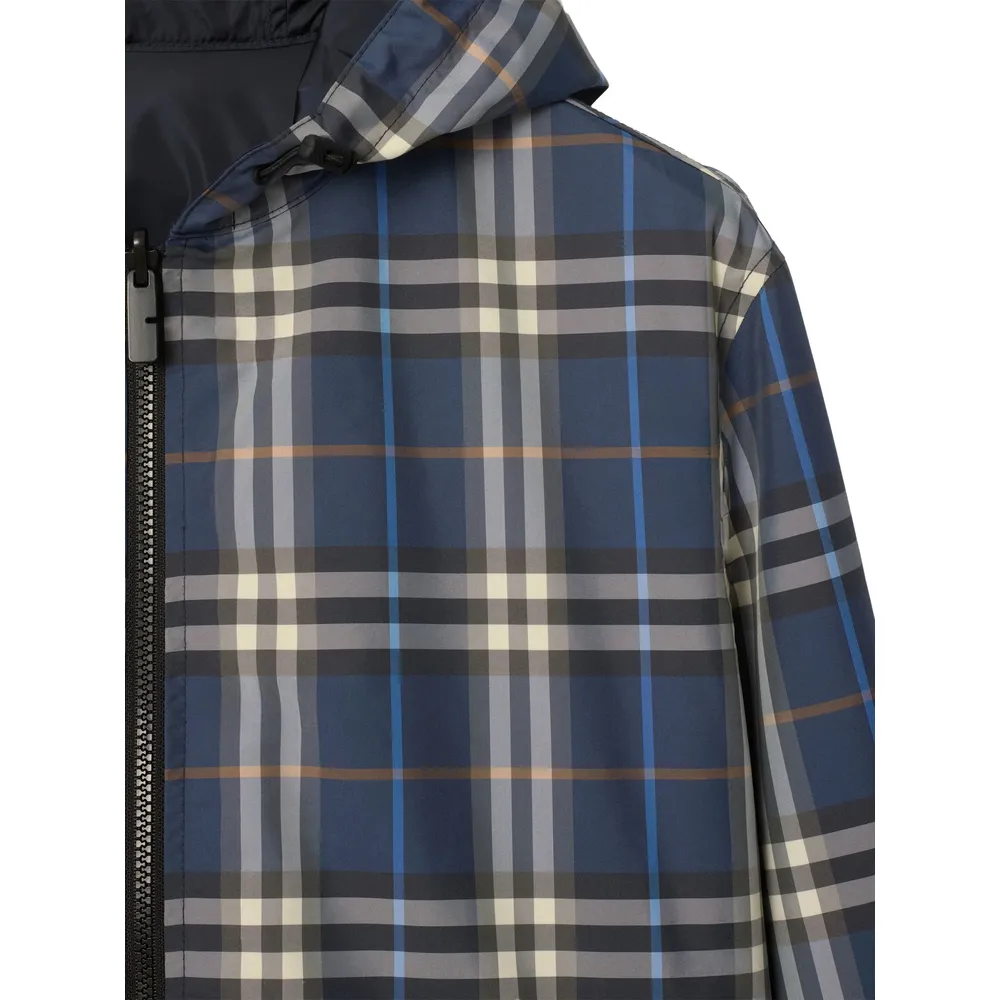 Burberry Checked Hooded Reversible Jacket