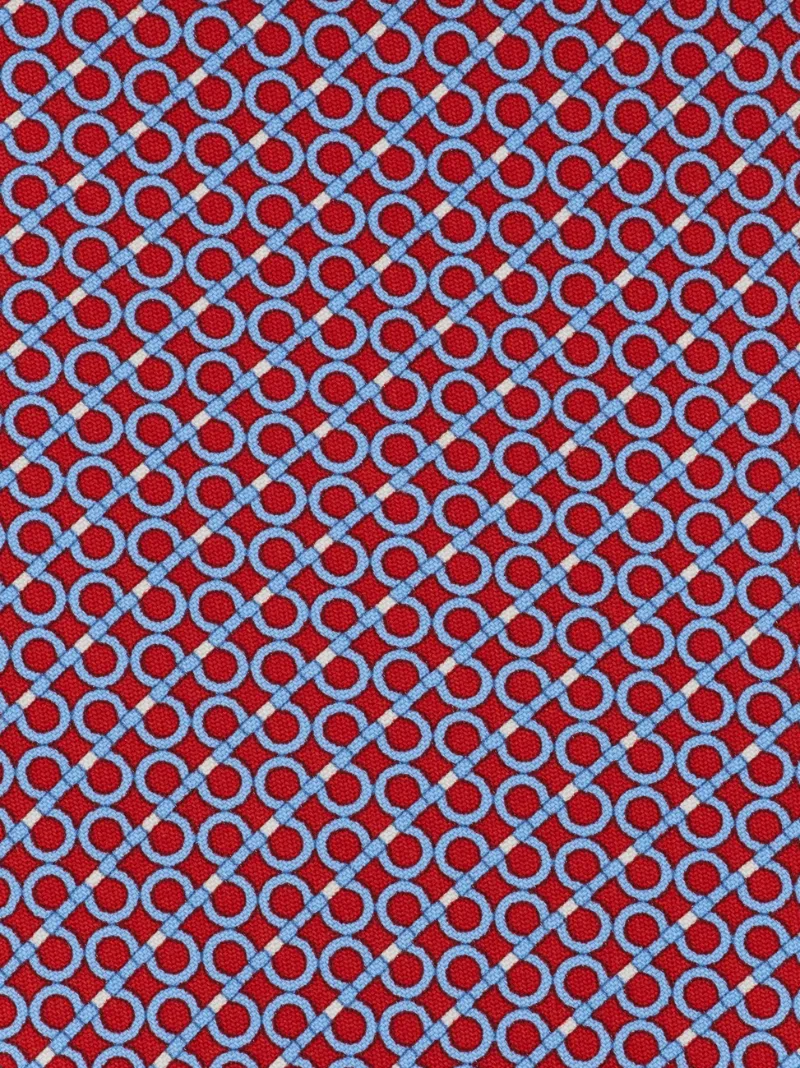 Gancini Regimental Print Silk Tie