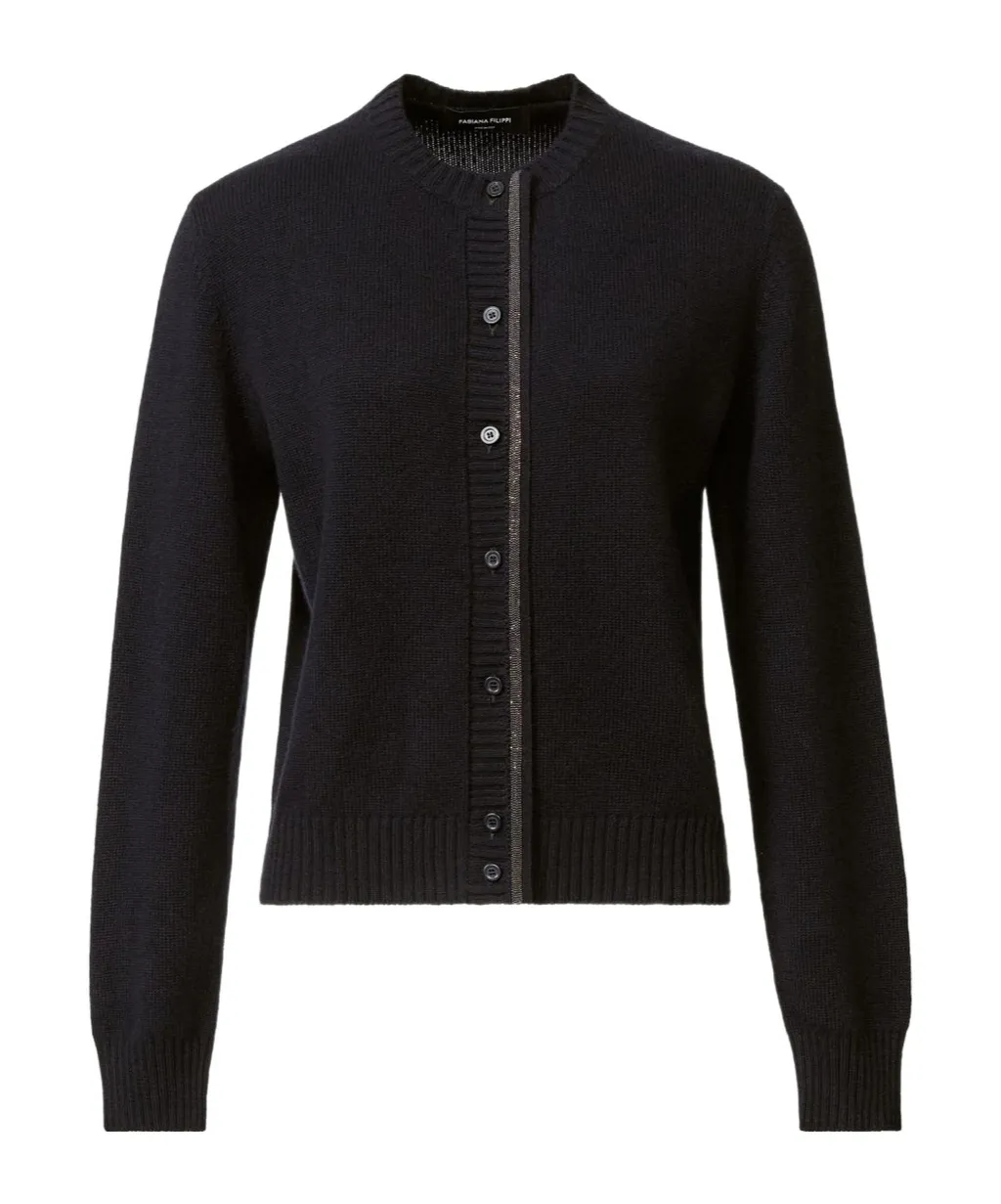 Long-Sleeved Knitted Cardigan