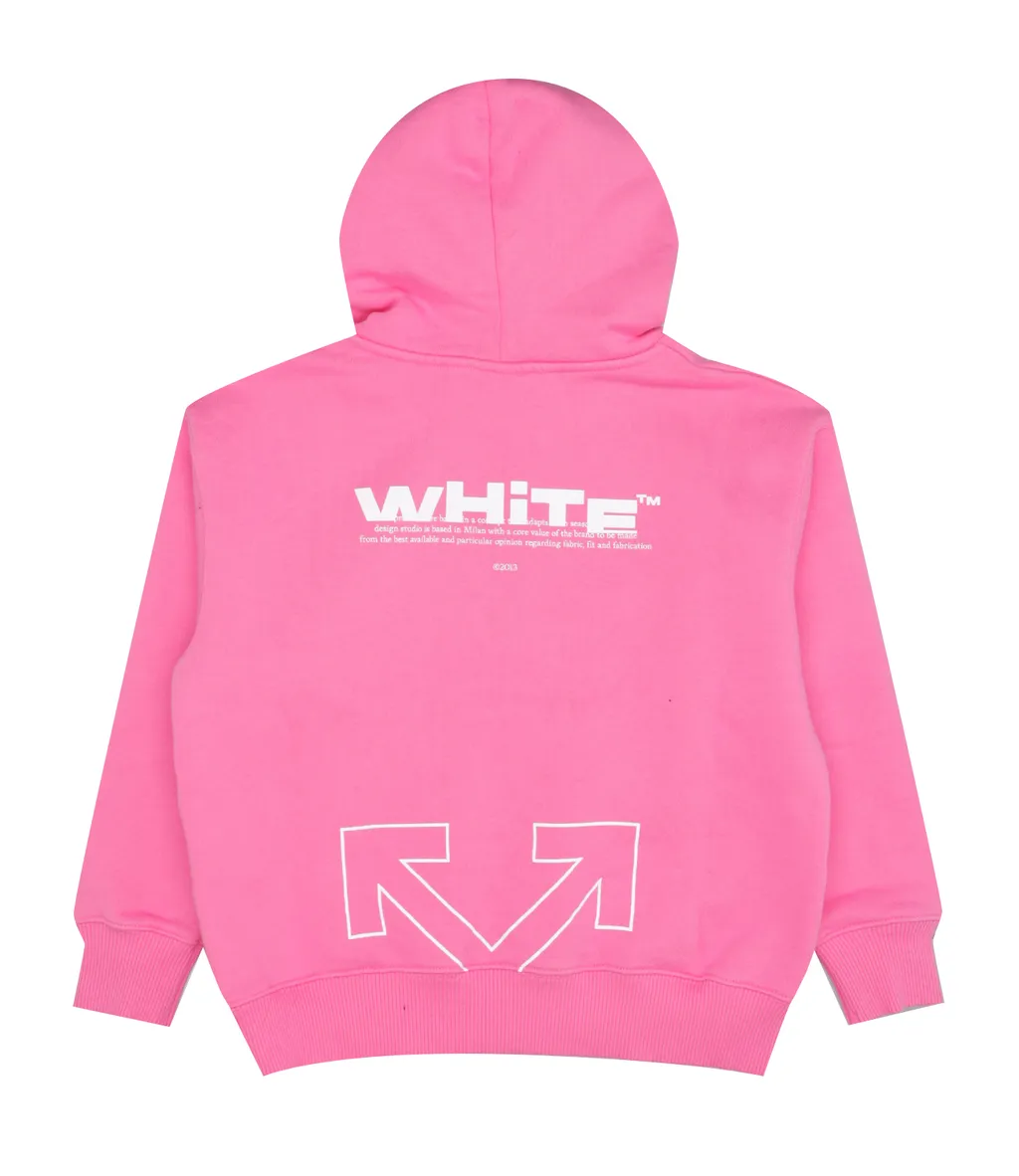 Off-White Kids Logo Printed Long-Sleeved Hoodie