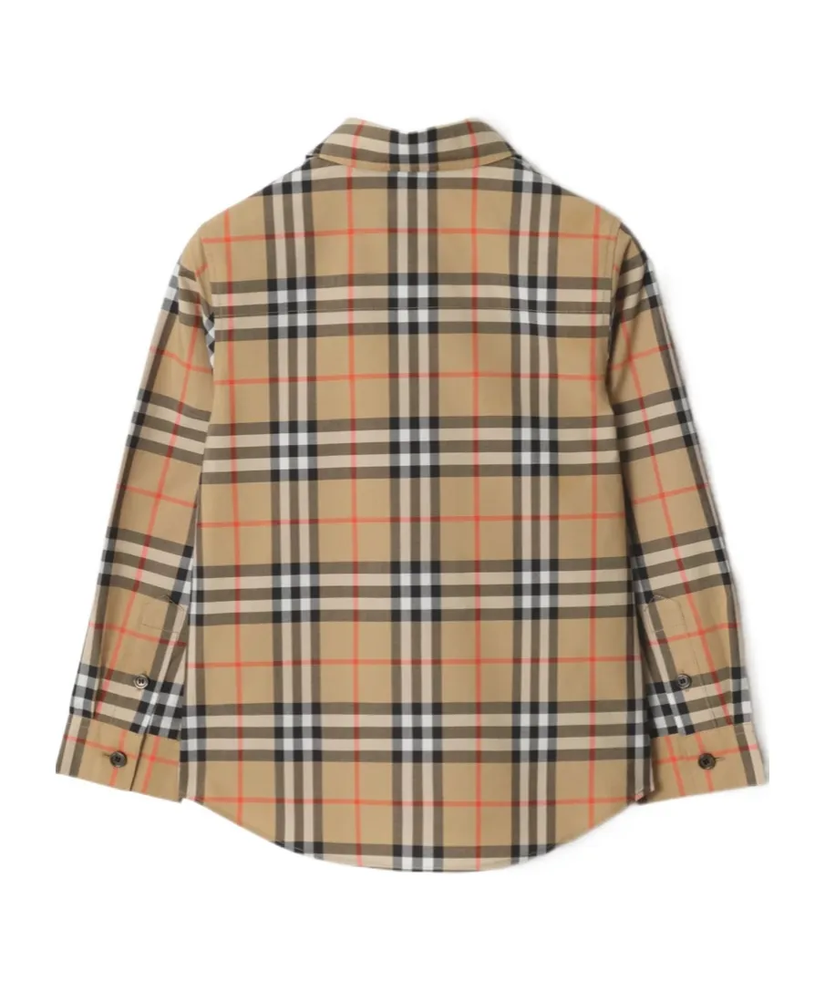 Burberry Kids Checked Long-Sleeve Shirt