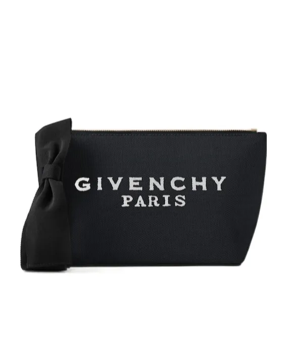 Givenchy	Logo Printed Denim Pouch
