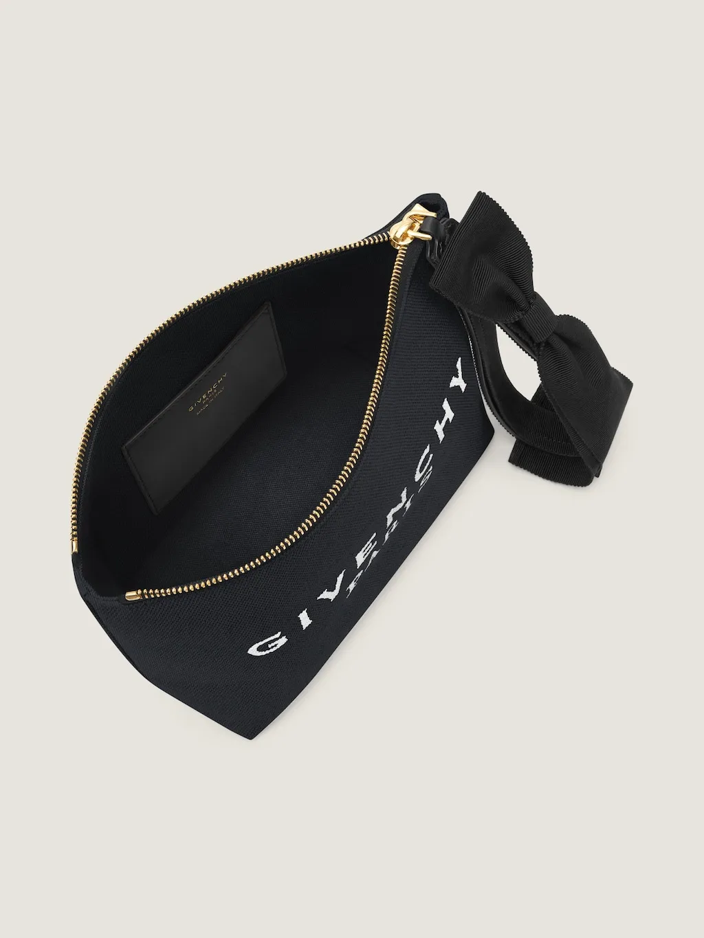 Givenchy	Logo Printed Denim Pouch