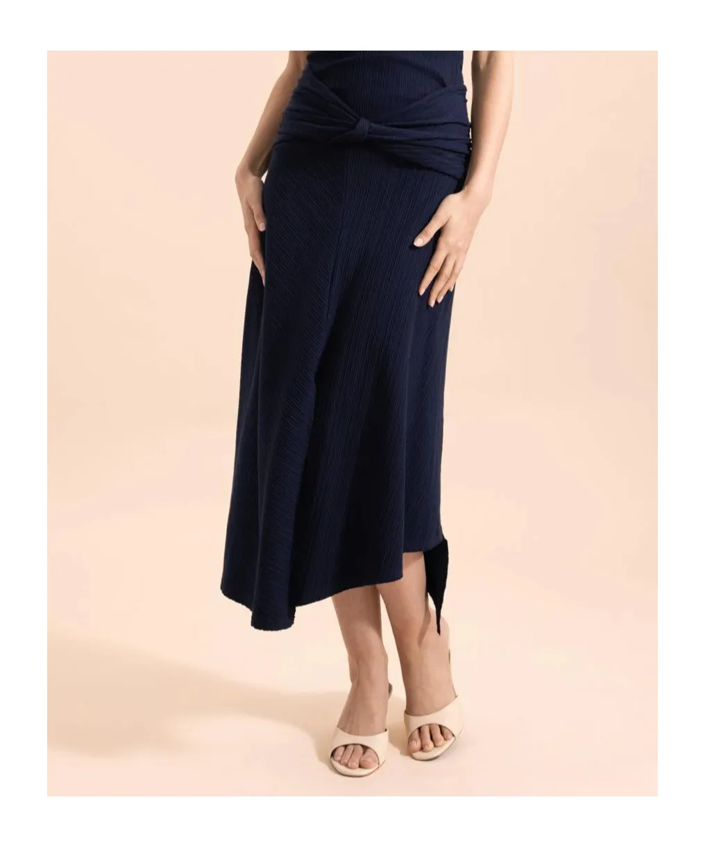 Front-Split Midi Skirt