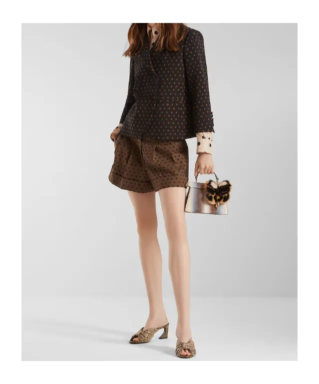 Fendi Falena Dots Printed Flared Shorts