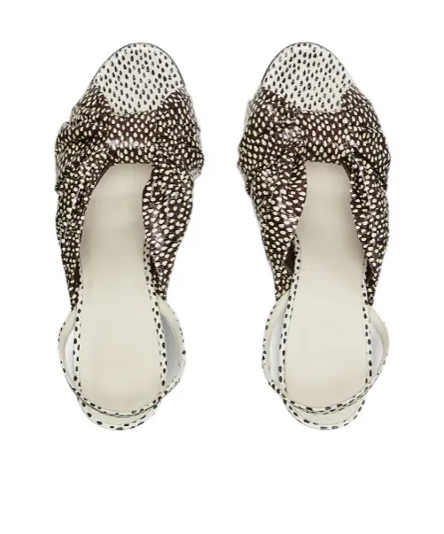 Fendi Arco Printed Slingback High-Heel Sandals