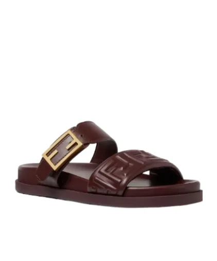 Fendi Feel Ff Embossed Sandals