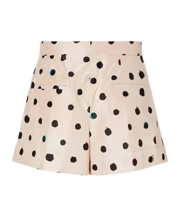 Fendi Falena Dots Printed Turn-Up Hem Shorts