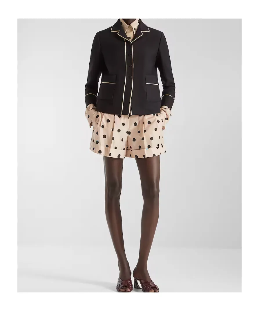 Fendi Falena Dots Printed Turn-Up Hem Shorts