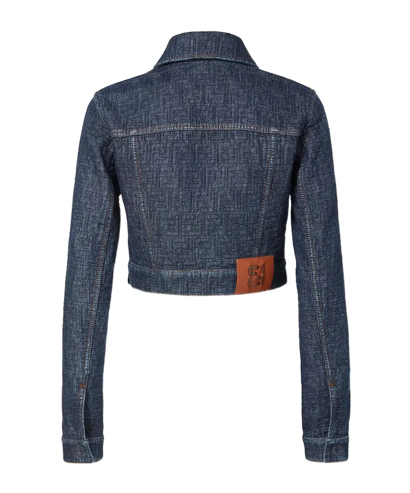 Fendi Logo Patch Denim Jacket
