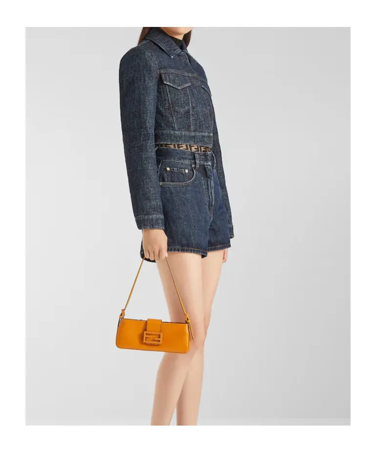 Fendi Logo Patch Denim Jacket