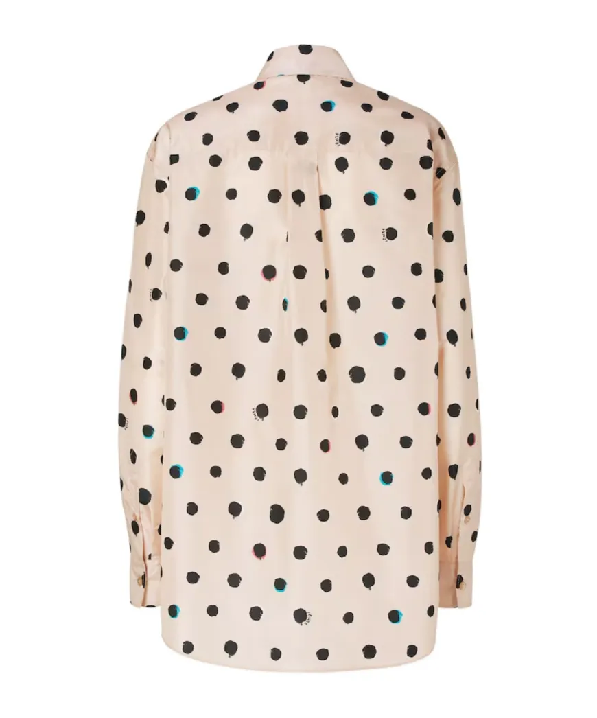 Fendi Falena Dots Printed Long Sleeved Shirt