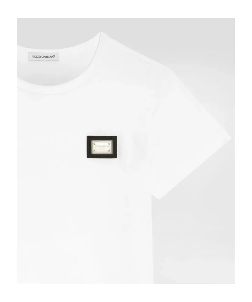 Dolce & Gabbana Kids Logo Patch Jersey T-Shirt