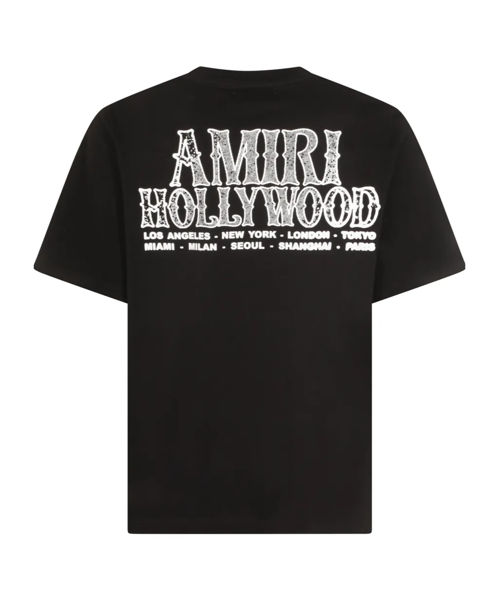 Amiri Logo Hollywood Printed Oversized T-Shirt
