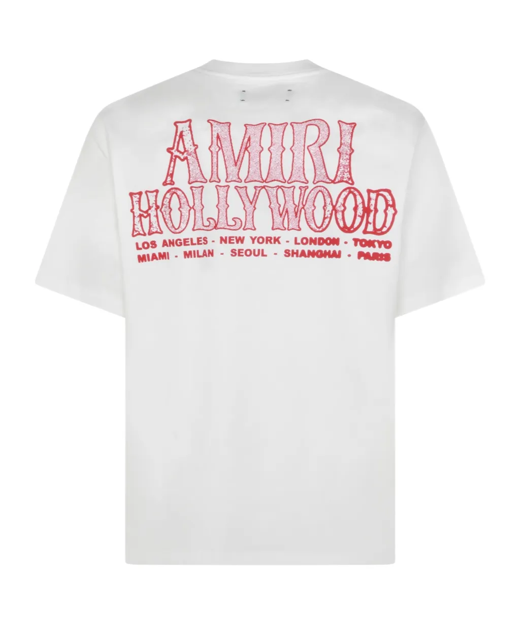 Amiri Logo Hollywood Printed Oversized T-Shirt