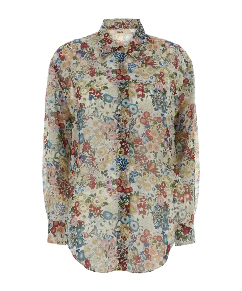 Khaite Goya Floral Printed Buttoned Shirt