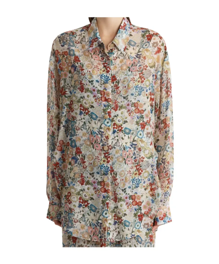 Khaite Goya Floral Printed Buttoned Shirt