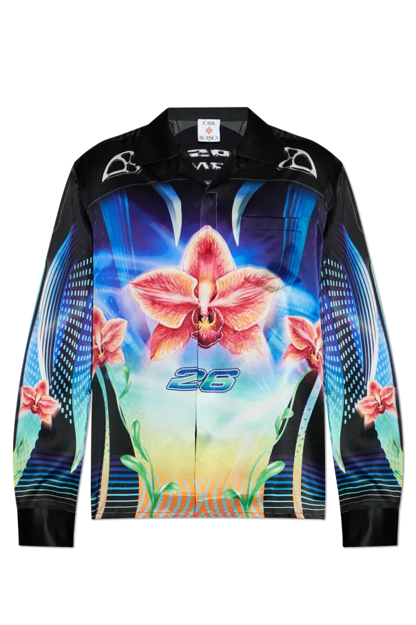 Casablanca Orchid Racer Long-Sleeved Shirt