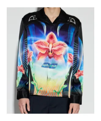 Casablanca Orchid Racer Long-Sleeved Shirt