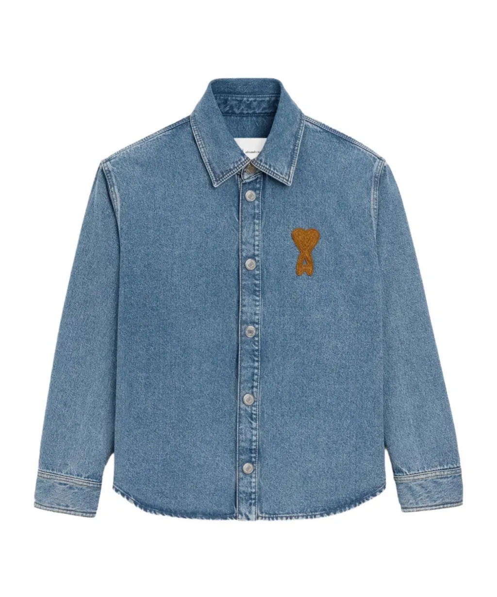 Ami Long Sleeved Denim Overshirt