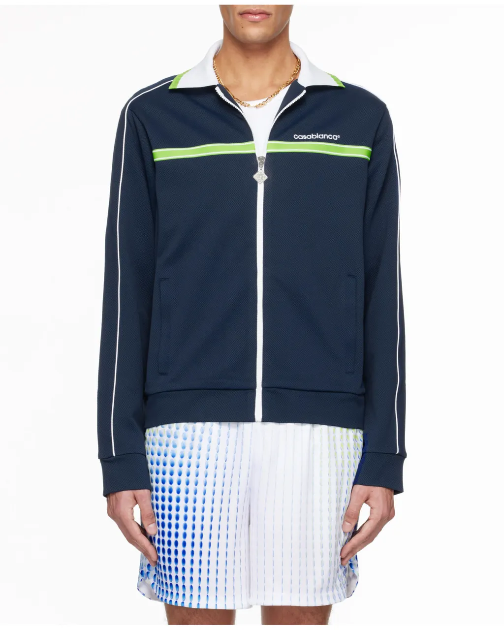 Casablanca Logo Embroidered Zipped Jacket