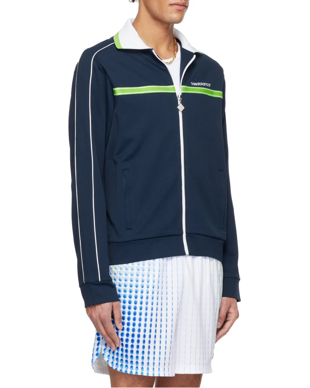 Casablanca Logo Embroidered Zipped Jacket