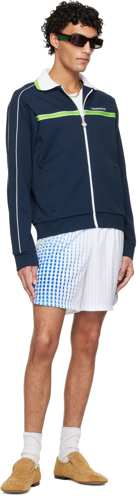 Casablanca Logo Embroidered Zipped Jacket