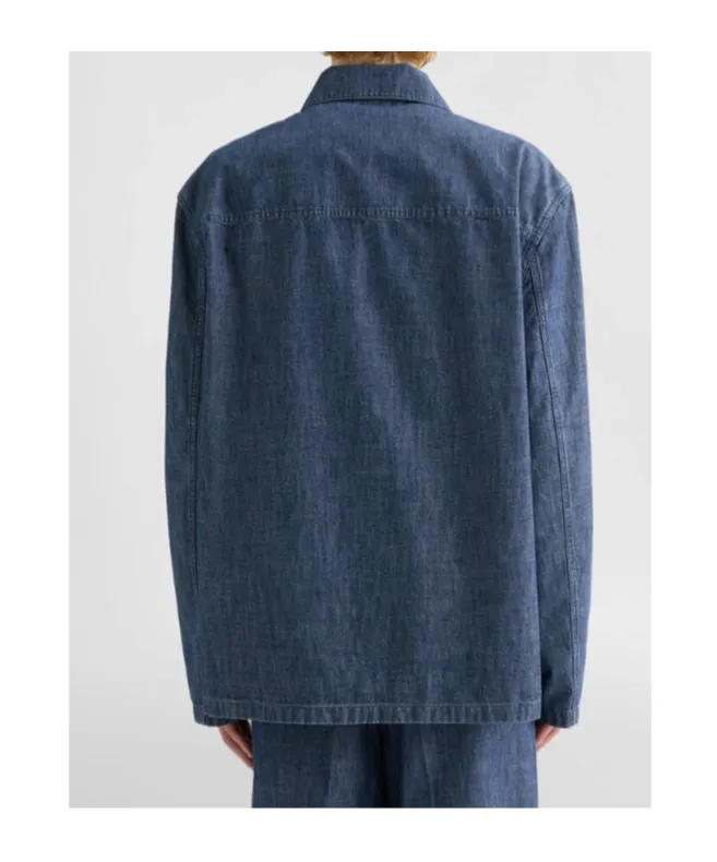 Jil Sander Chambray Pocket Detail Shirt Jacket