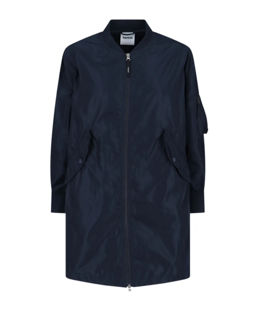 Aspesi Long Sleeved Zip-Up Coat