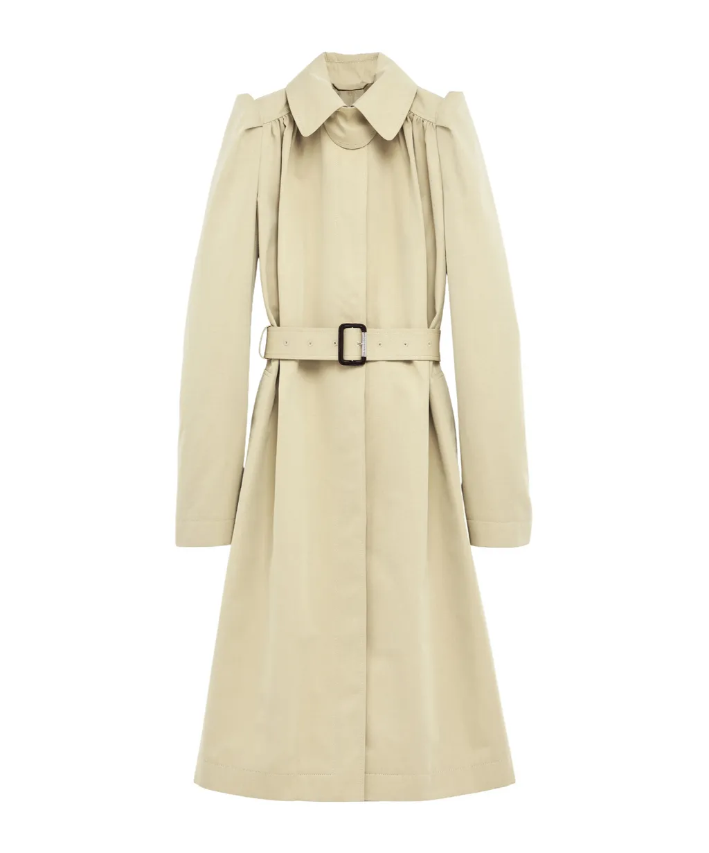 Alexander Mcqueen Pleated Belted Trench Coat