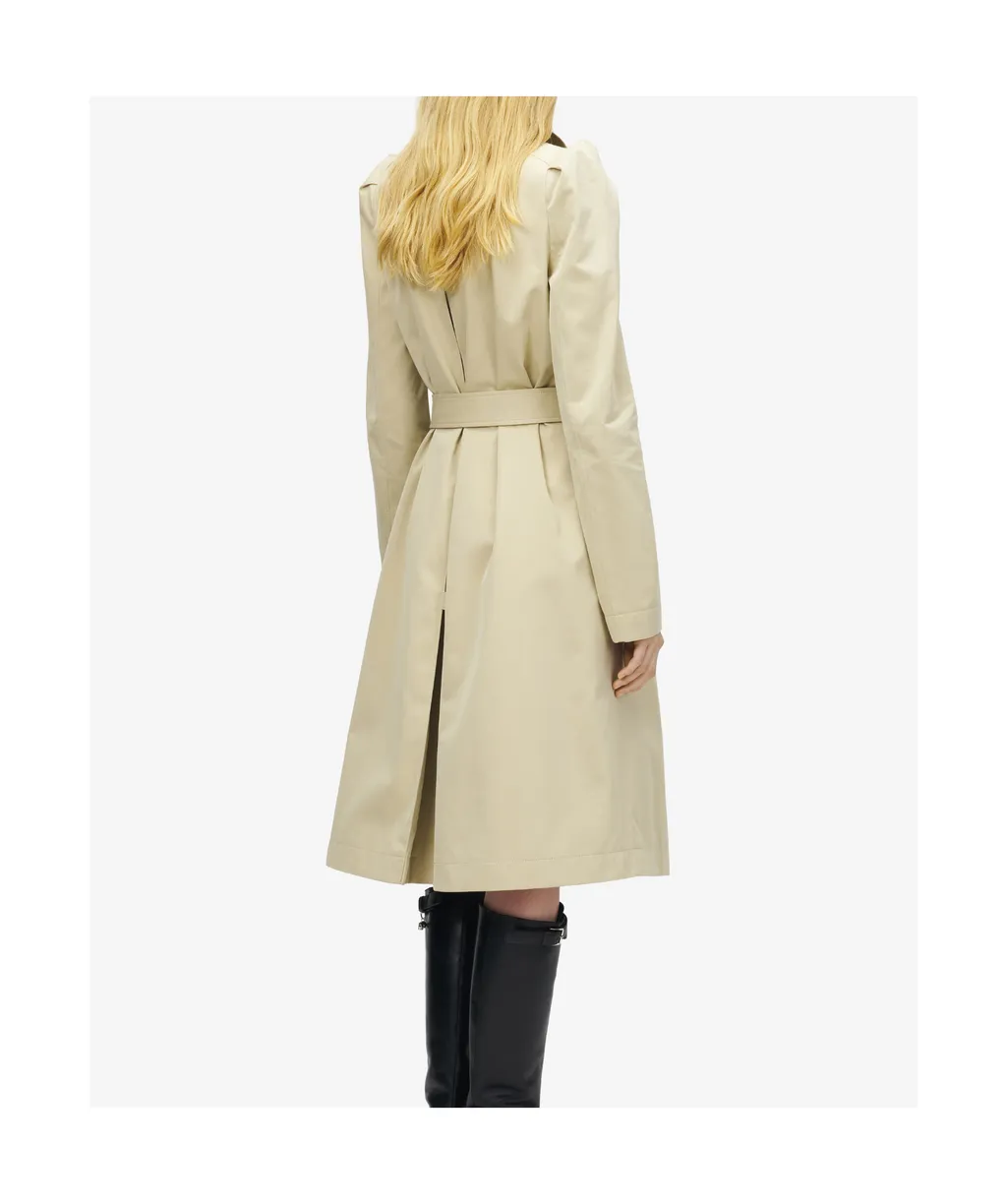 Alexander Mcqueen Pleated Belted Trench Coat