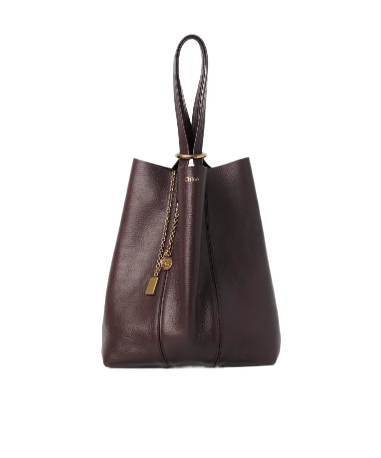 Chloé Spin Charm Detailed Tote Bag