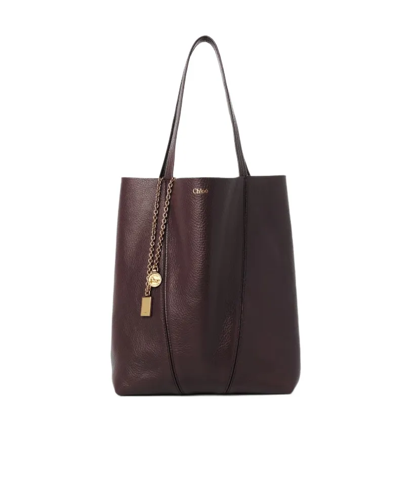 Chloé Spin Charm Detailed Tote Bag