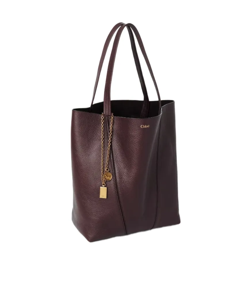 Chloé Spin Charm Detailed Tote Bag