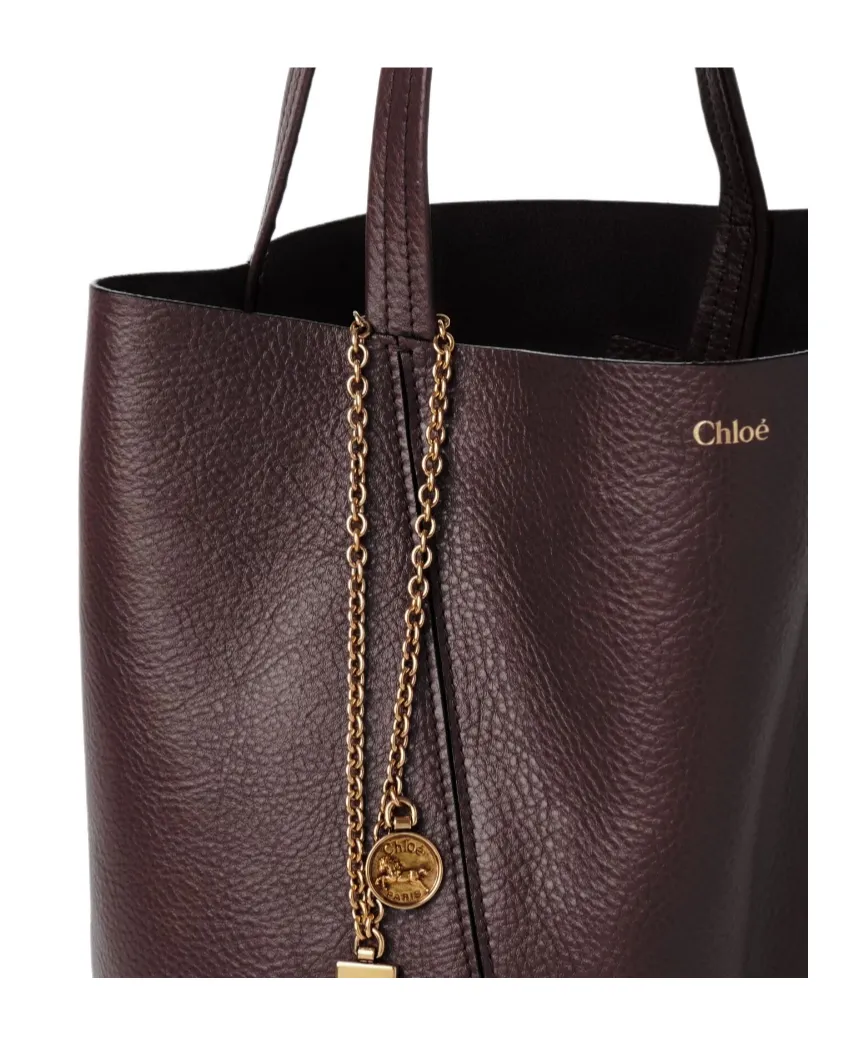 Chloé Spin Charm Detailed Tote Bag