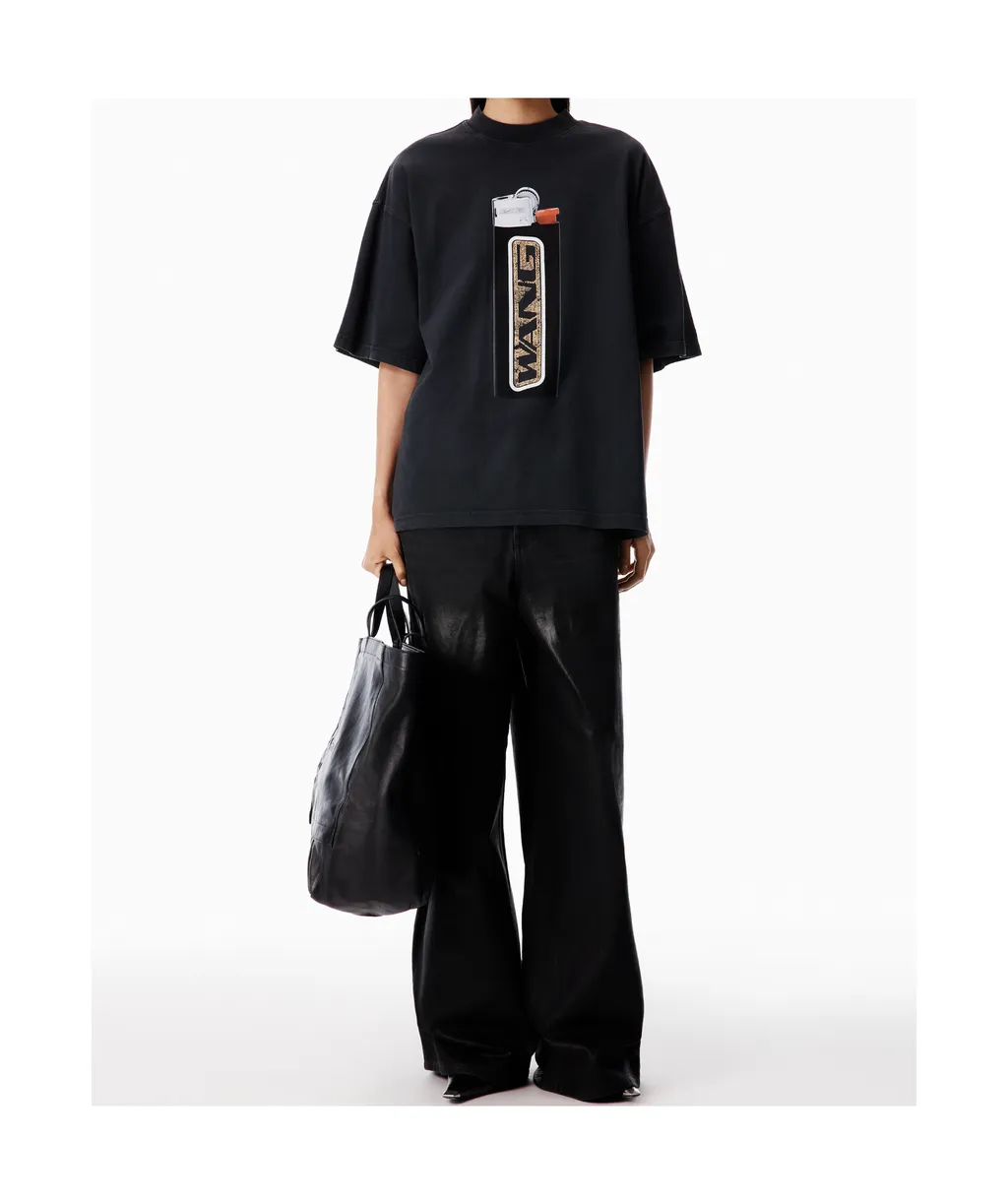 Alexander Wang Lighter-Patterned Oversized T-Shirt