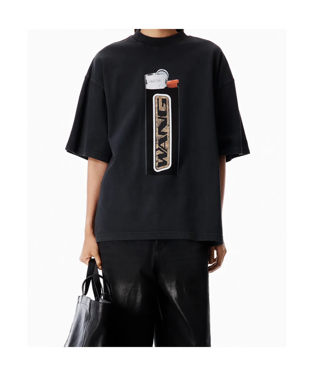 Alexander Wang Lighter-Patterned Oversized T-Shirt