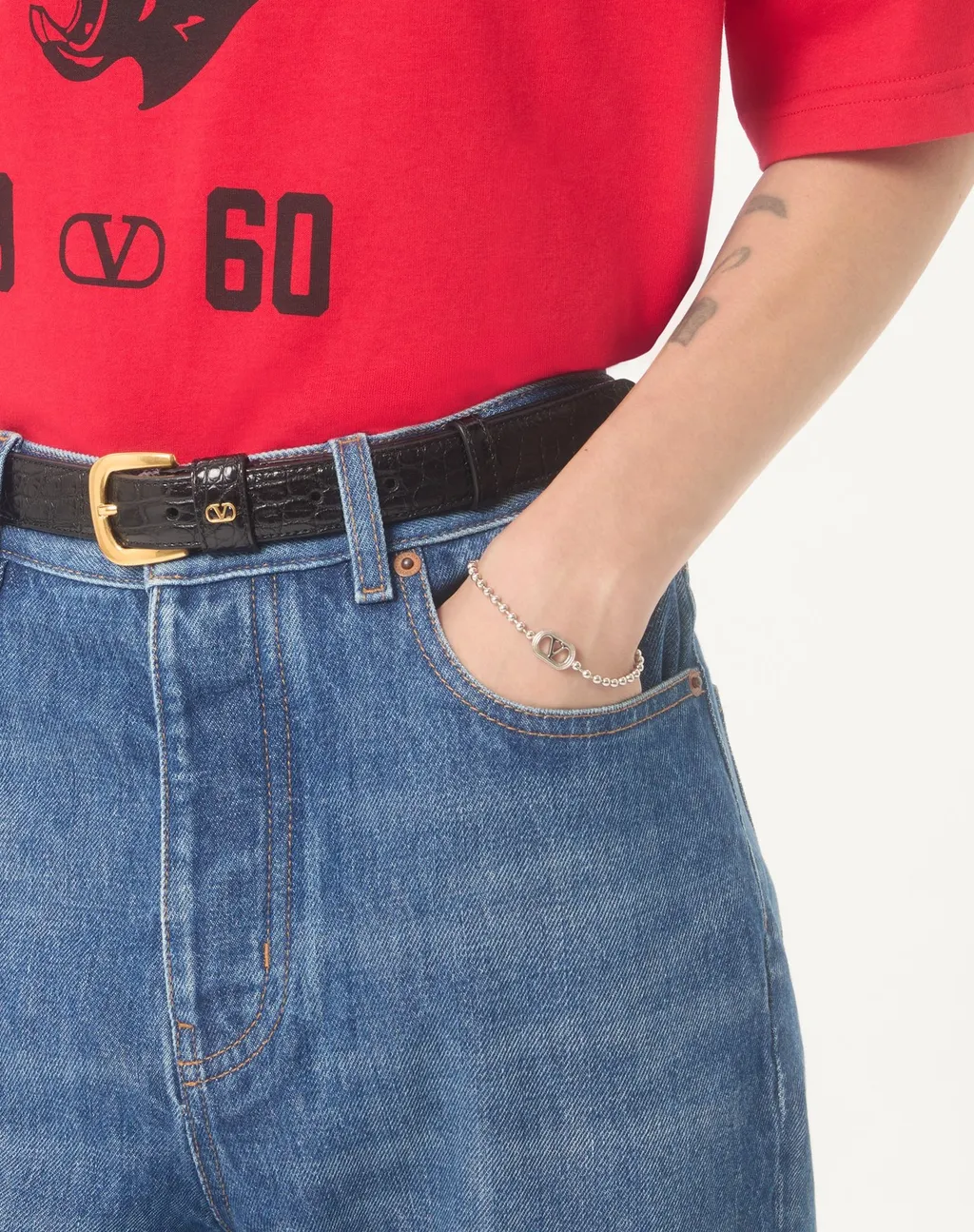 Valentino Ovalette Vlogo Signature Bracelet