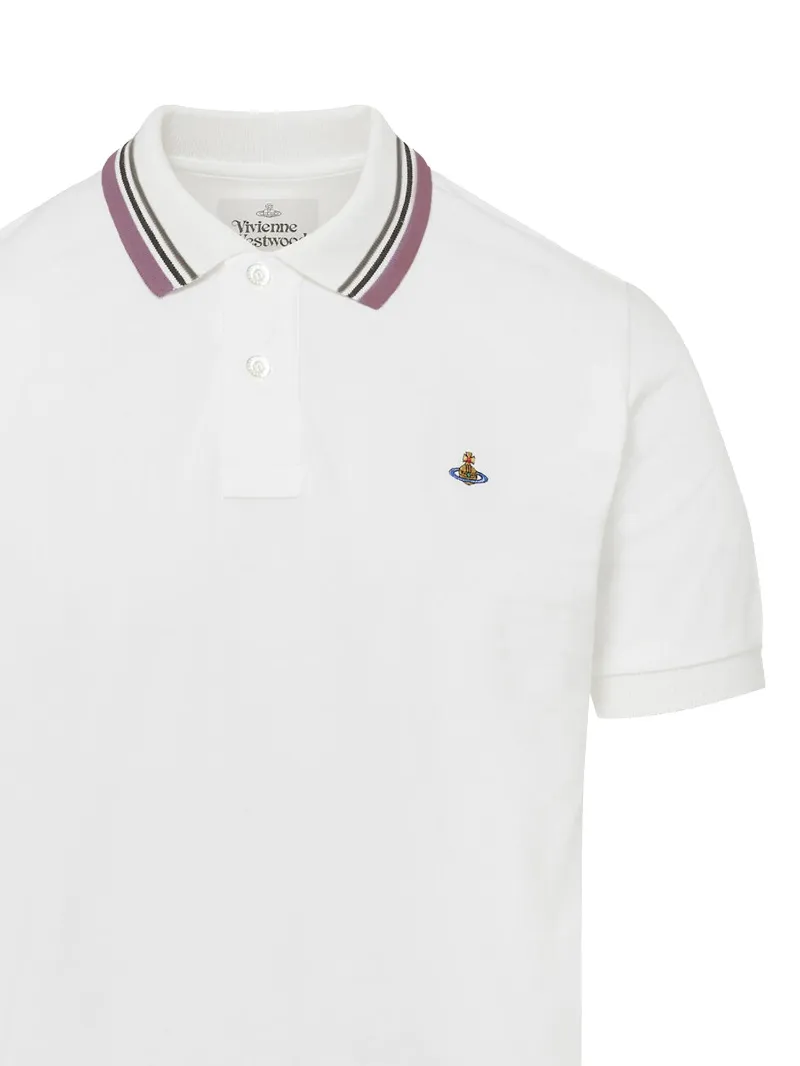 Vivienne Westwood Logo Embroidered Short Sleeve Polo Shirt