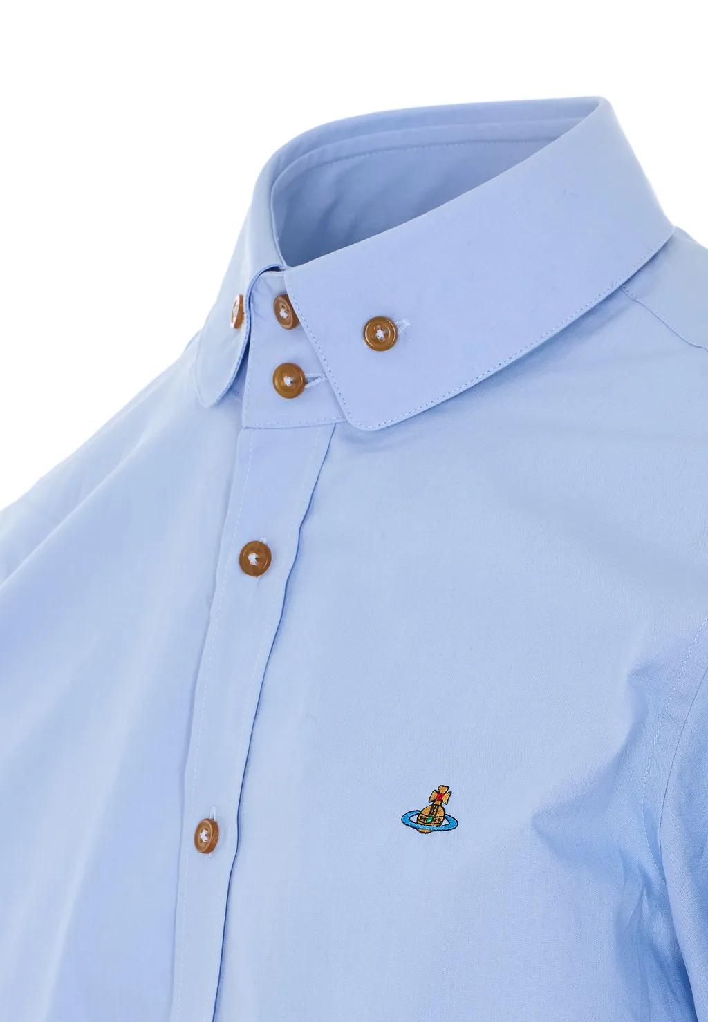 Orb-Embroidered Organic-Cotton Shirt