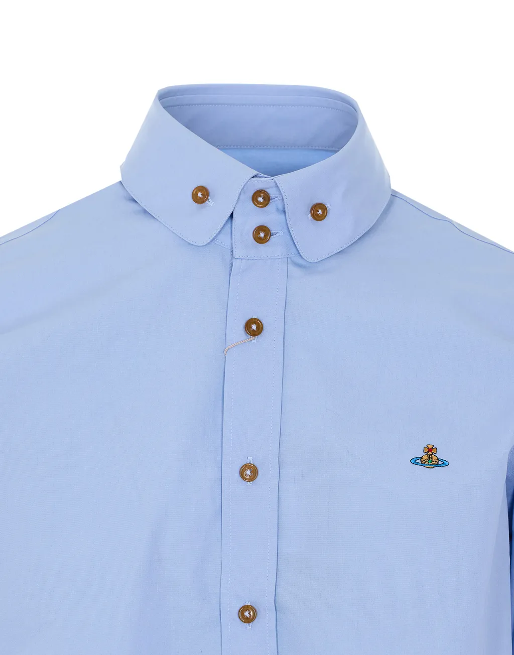 Orb-Embroidered Organic-Cotton Shirt