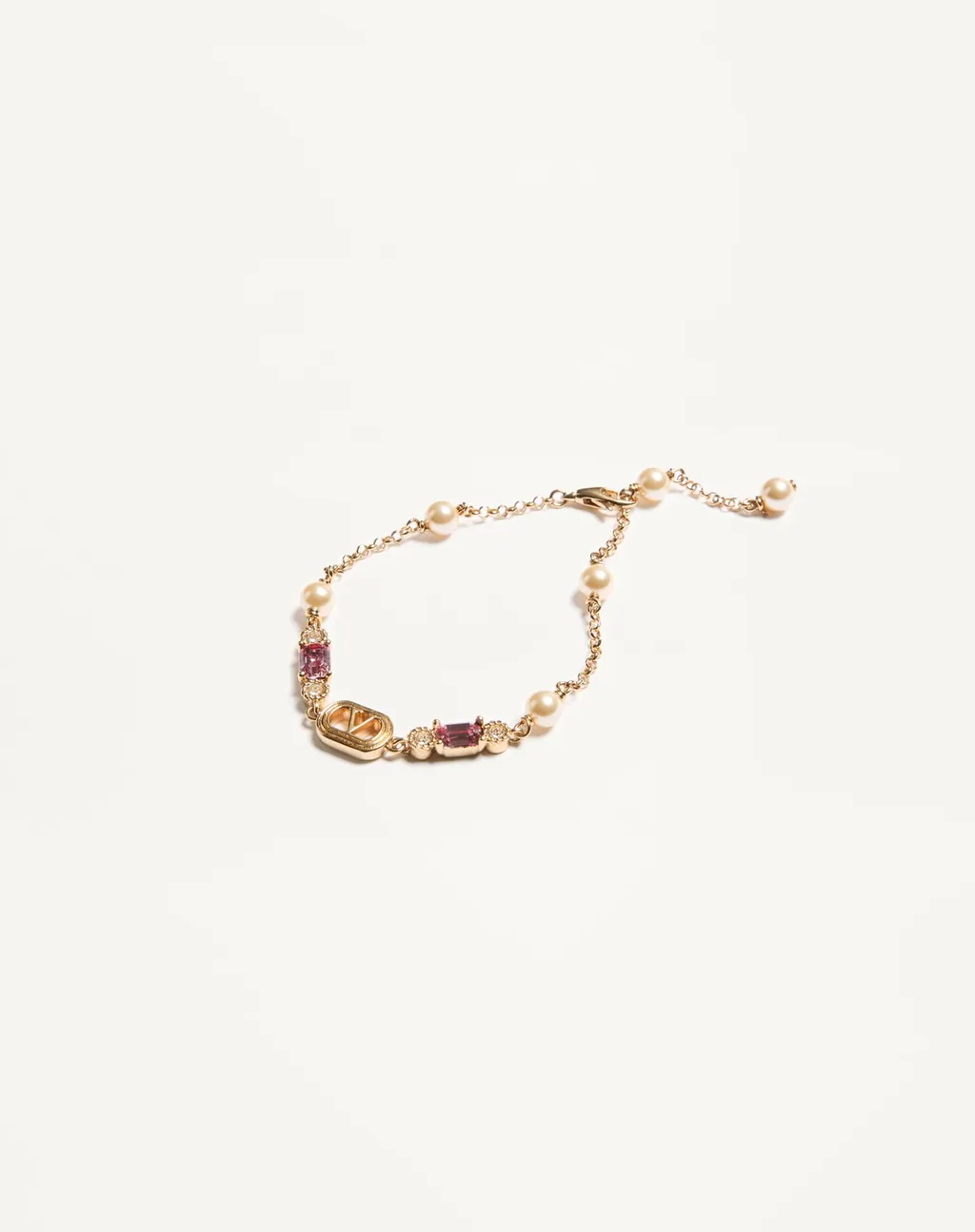 Valentino	Ovalette Vlogo Signature Embellished Bracelet