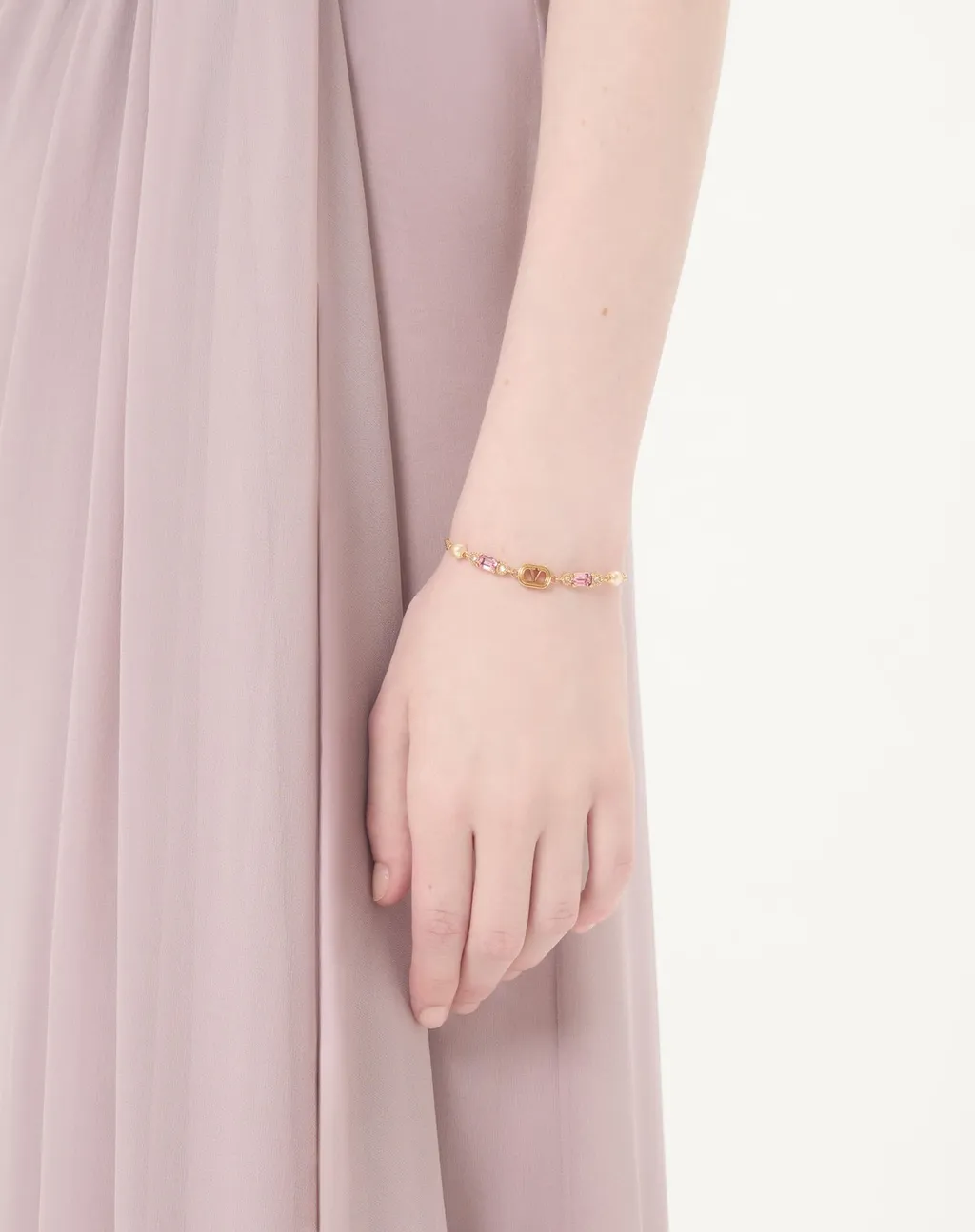 Valentino	Ovalette Vlogo Signature Embellished Bracelet