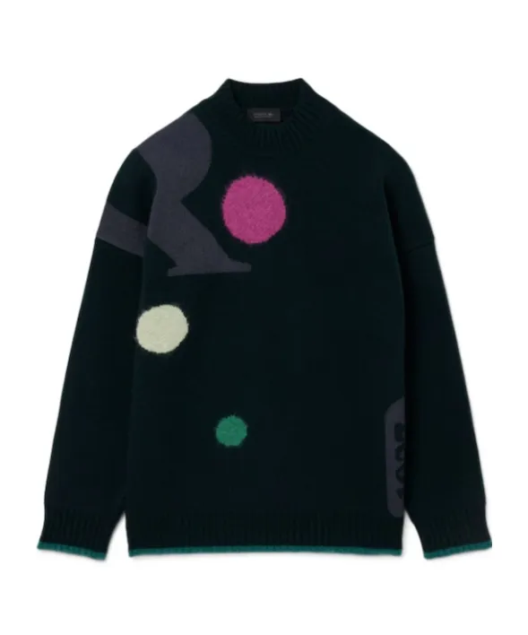 Lacoste Pattern Jacquard Crewneck Jumper