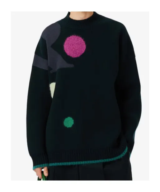 Lacoste Pattern Jacquard Crewneck Jumper