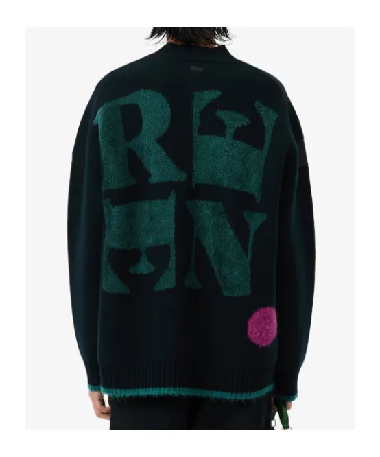 Lacoste Pattern Jacquard Crewneck Jumper